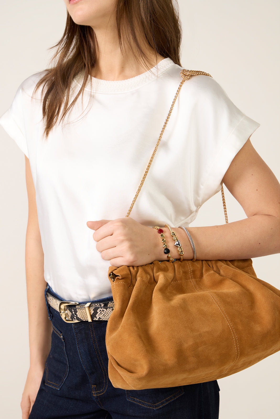 Whitney Suede Clutch