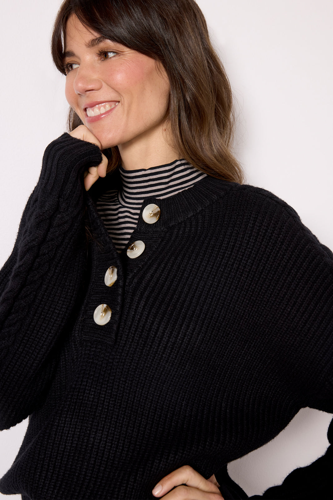 Vera Button Neck Sweater