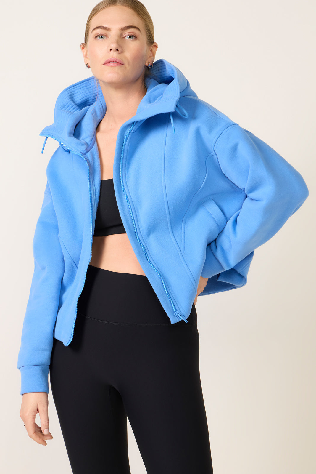 Cotton Fleece Zip Up Hoodie