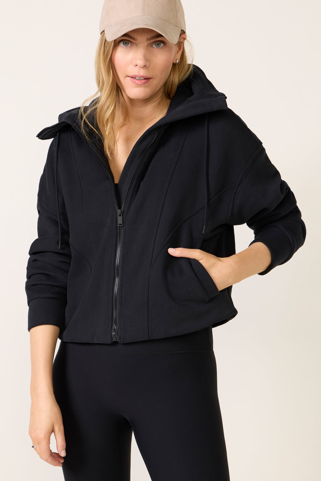 Cotton Fleece Zip Up Hoodie
