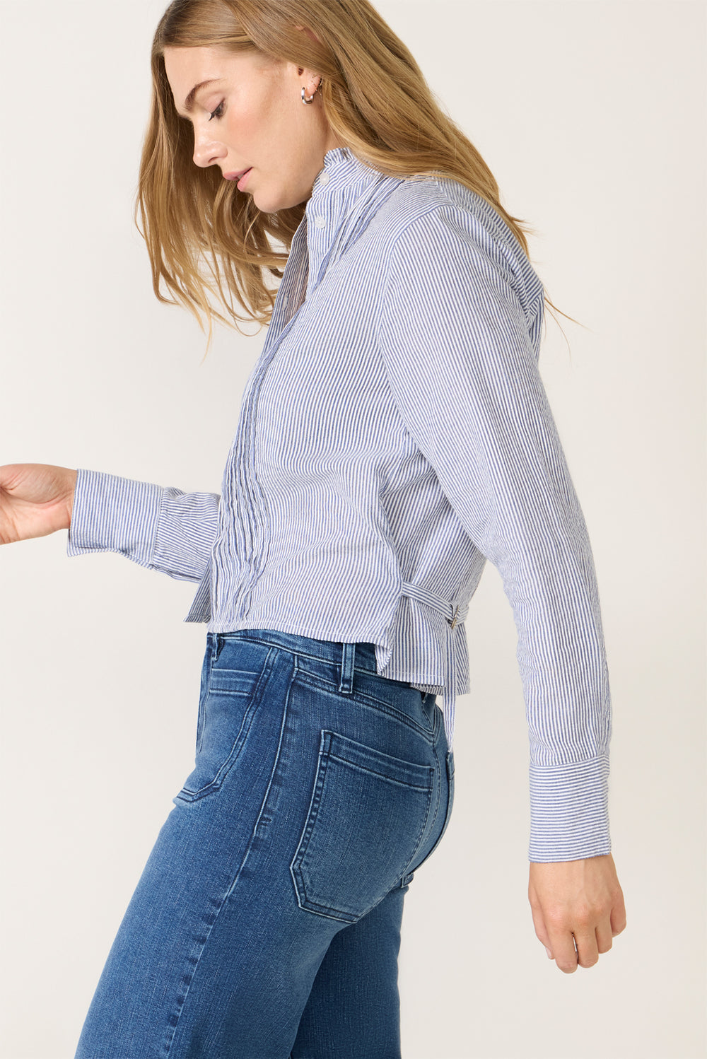 Runcati Shirt Ruffle Ruffle Neck Shirt