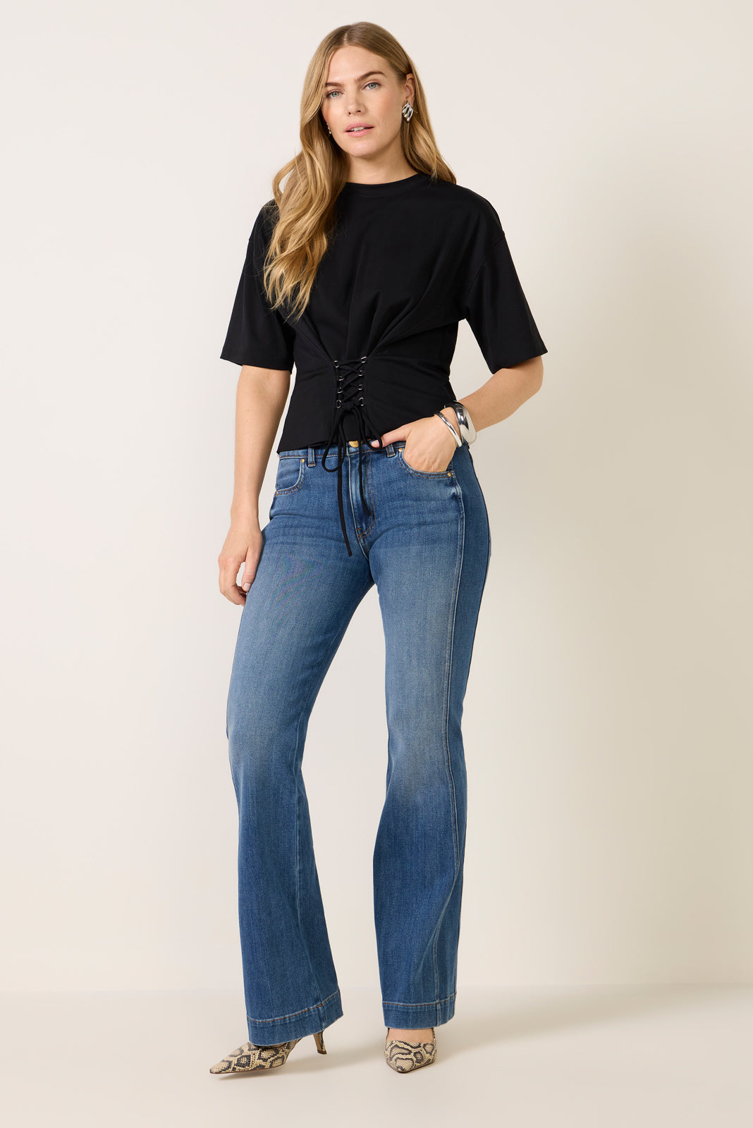 Ada Waist Lace Up Tee