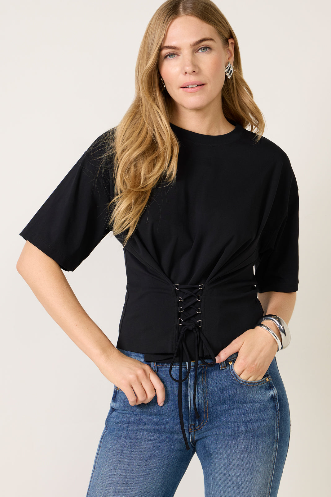 Ada Waist Lace Up Tee