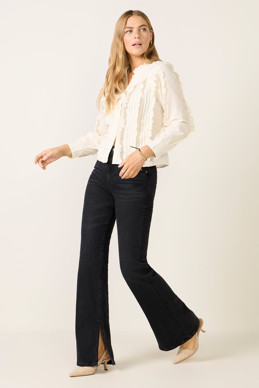 Ever Vintage Bootcut w Slit 34`Jean