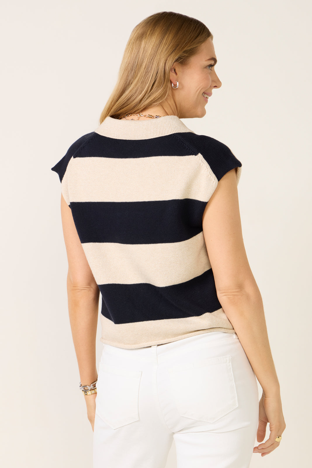 【New】Deuxieme Classe Sleeveless Pullover Women's FLX Quarter-Zip Sleeveless Sweater
