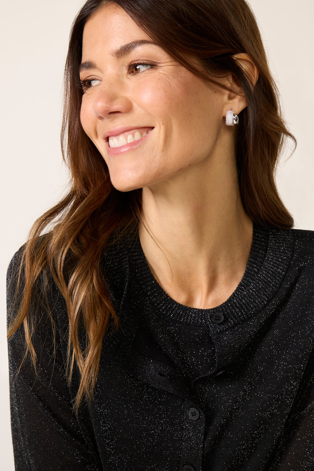 Casey Sheer Metallic Cardigan