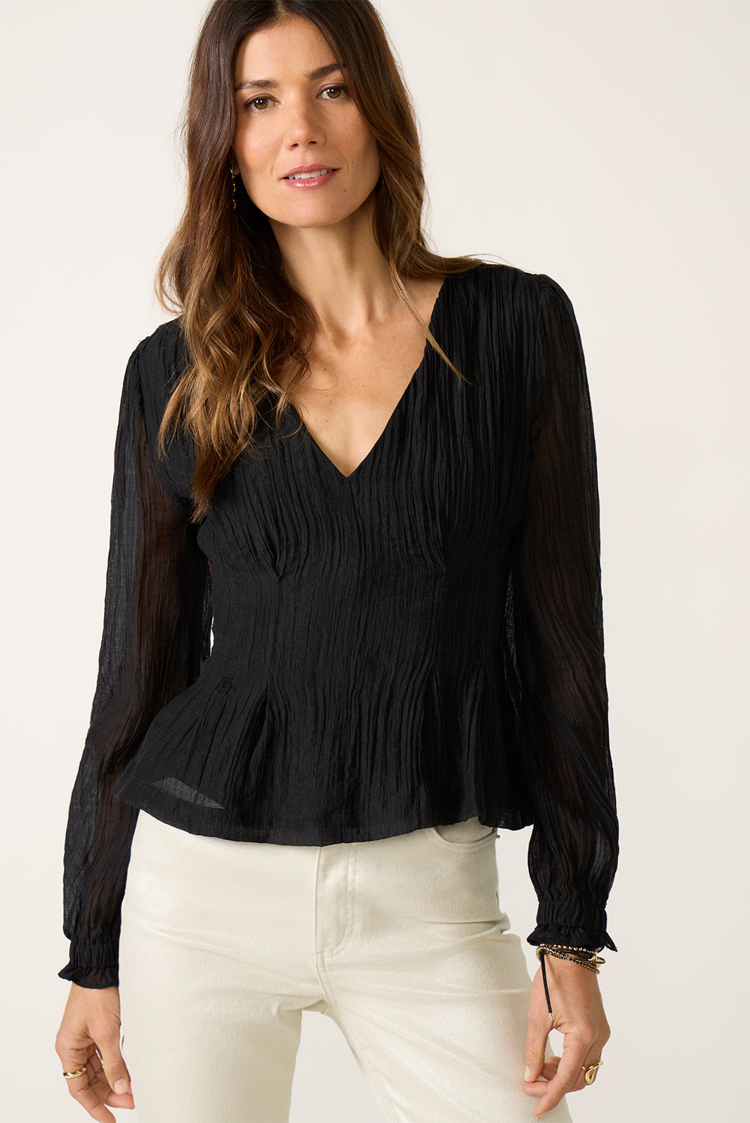 Tess Gathered Waist Blouse