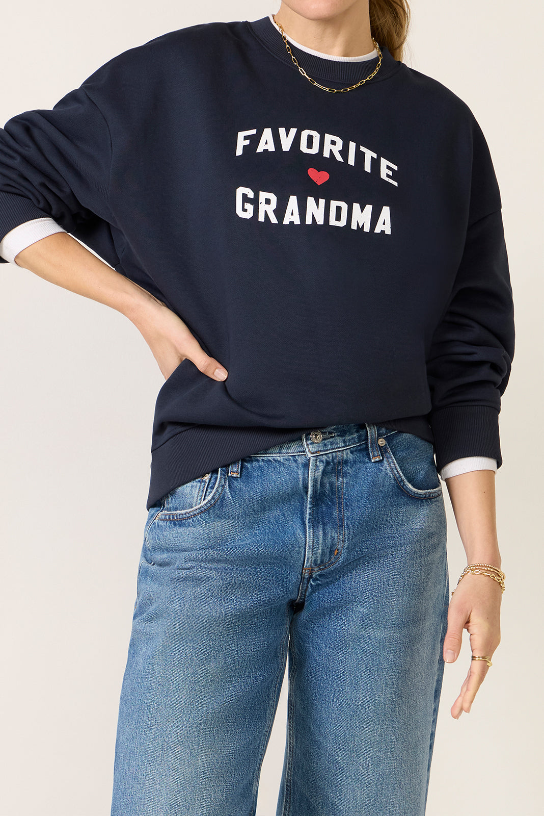 Favorite Grandma Heart Logo Sweatshirt