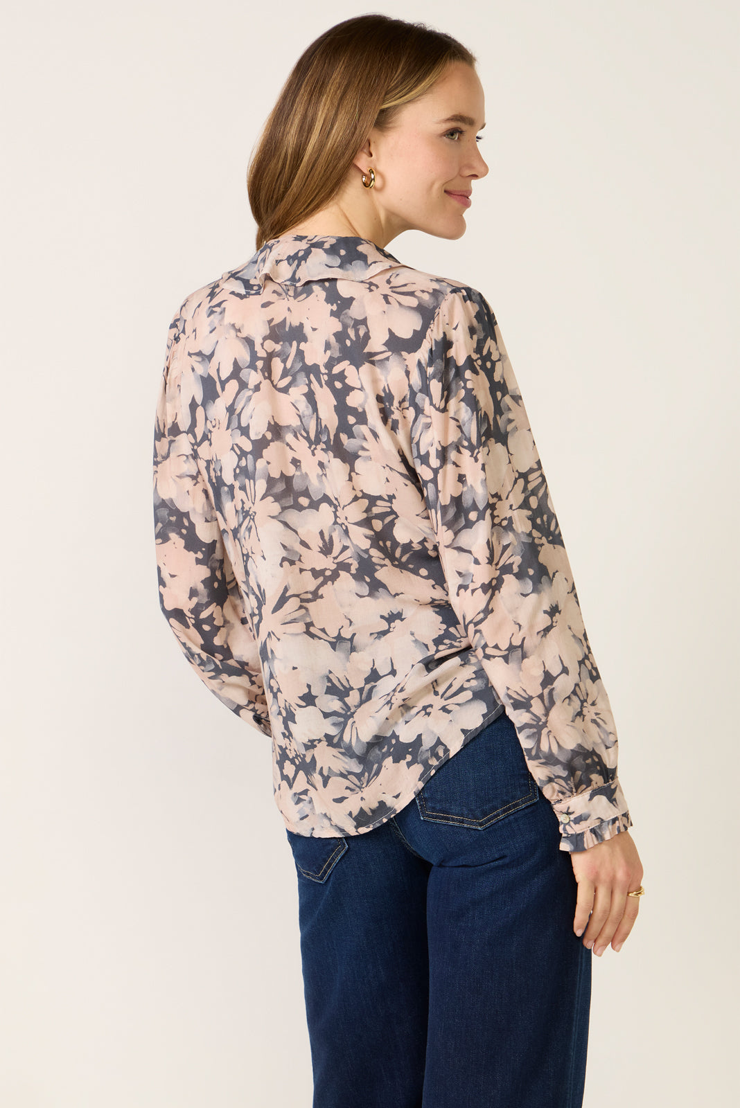 Ruffle Placket Blouse