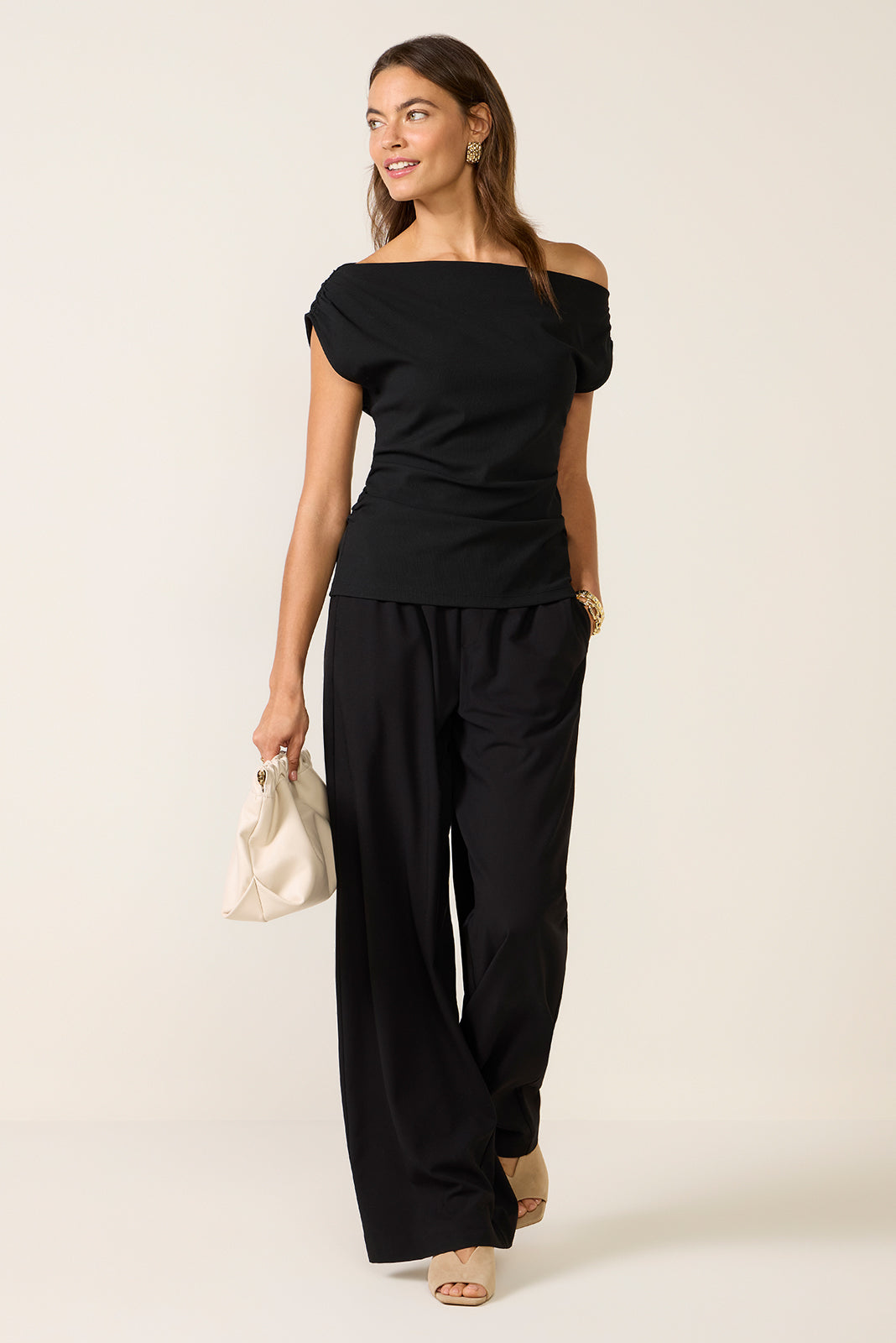 Off The Shoulder Ruched Top