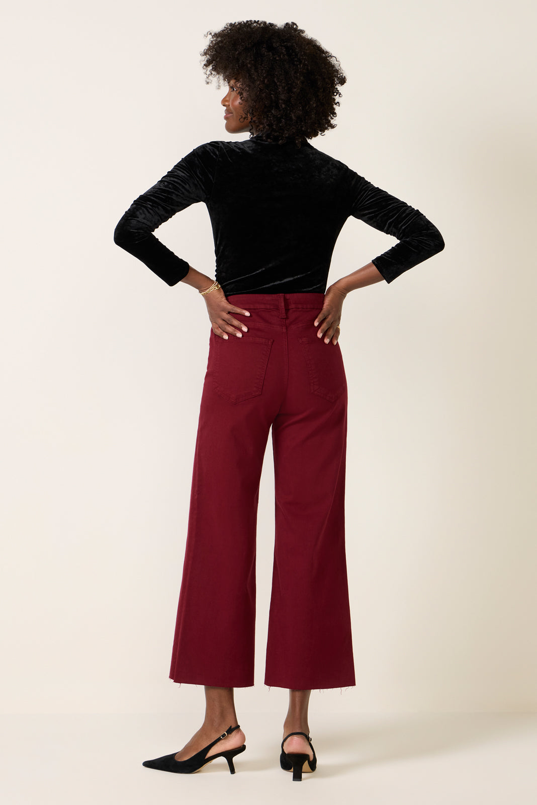 Meg Wide Leg w Raw Hem Jean