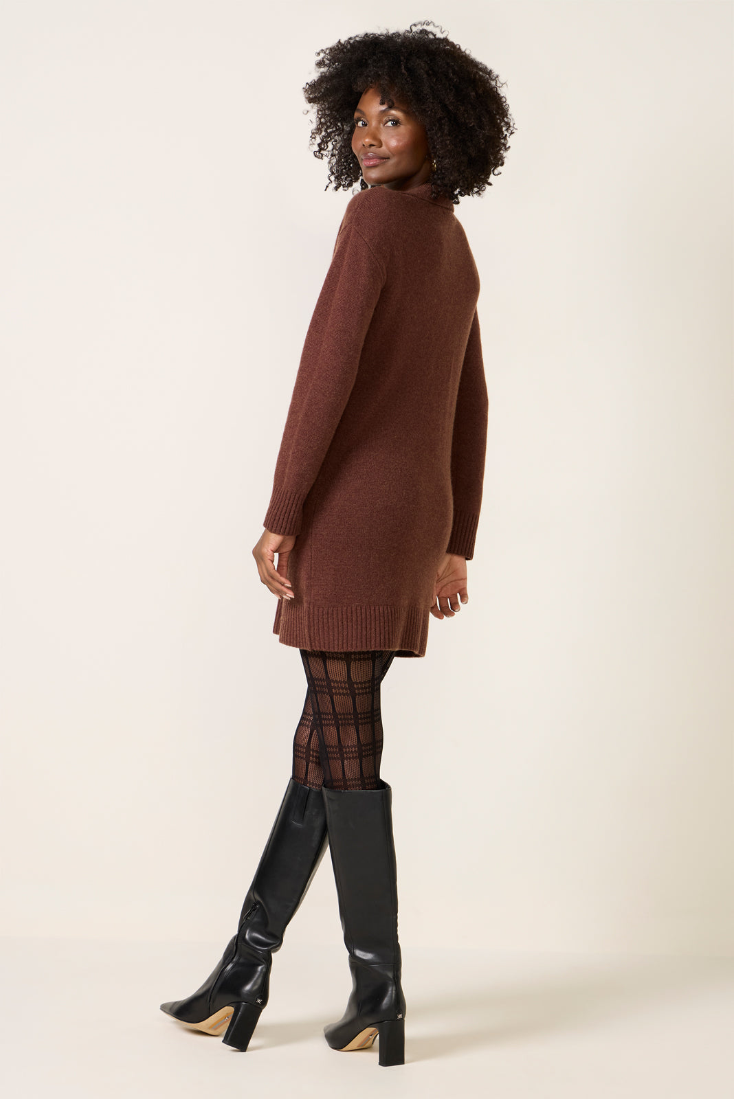 Collared Pullover Sweater Dress