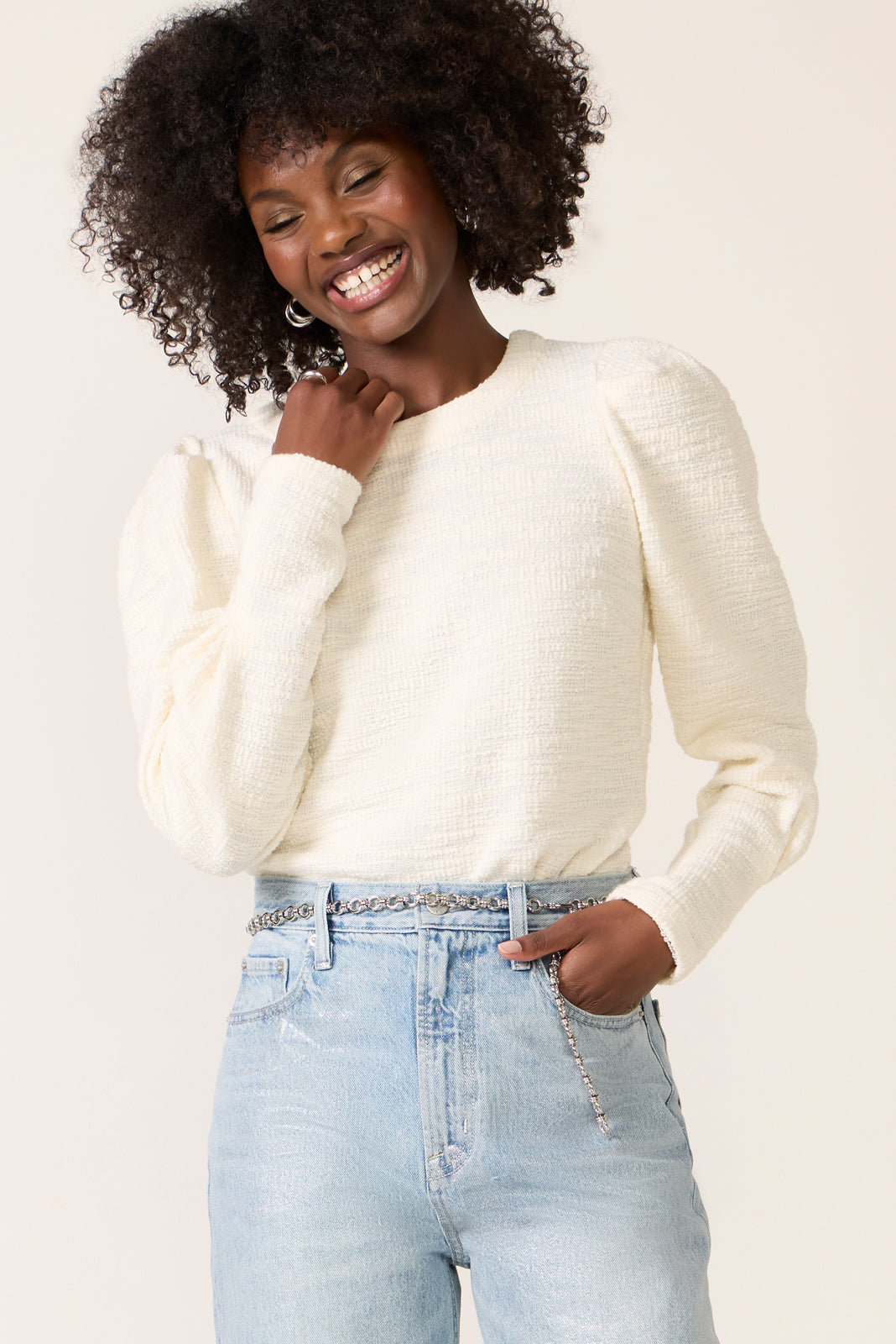 Polly Knit Tweed Top