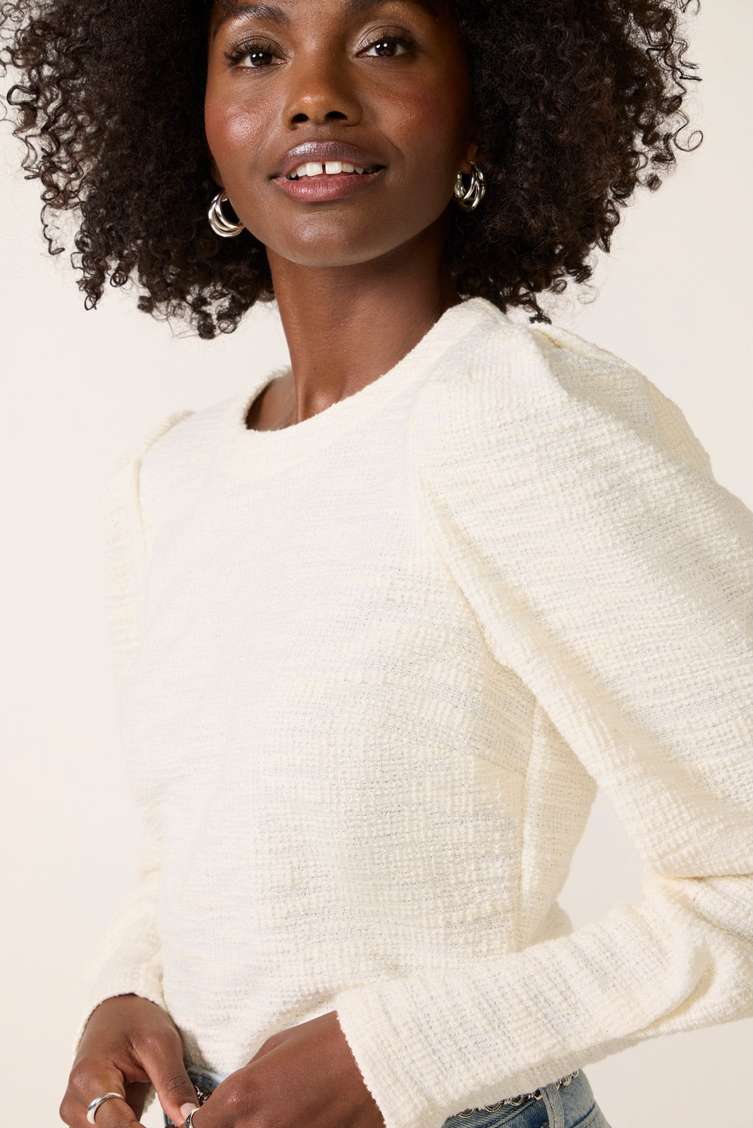 Polly Knit Tweed Top