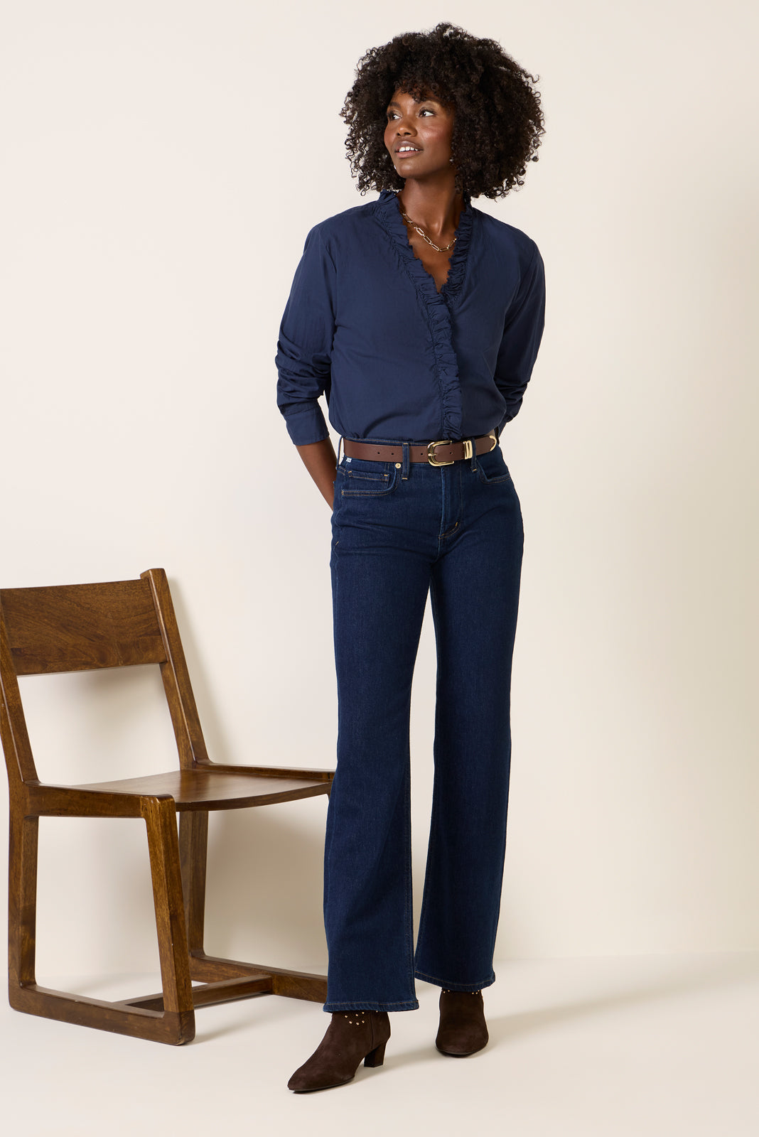 Xirena（キセレナ）シャツ ネイビー classico-shirt-navy-channing-