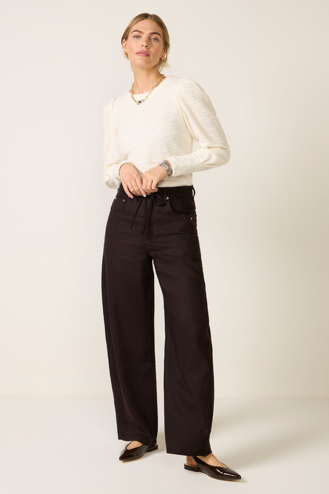 Brynn Wide Leg Drawstring Pant