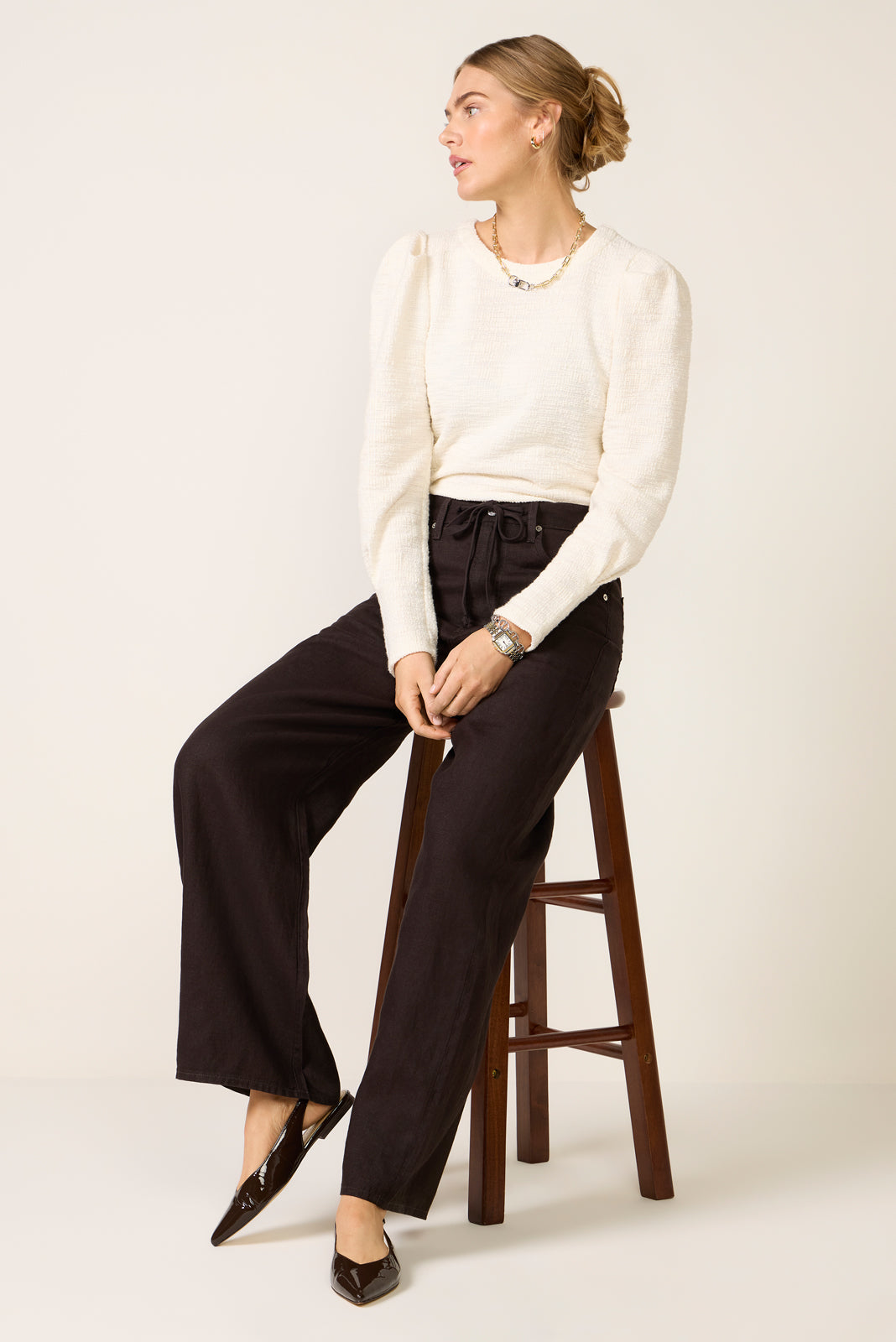 Brynn Wide Leg Drawstring Pant