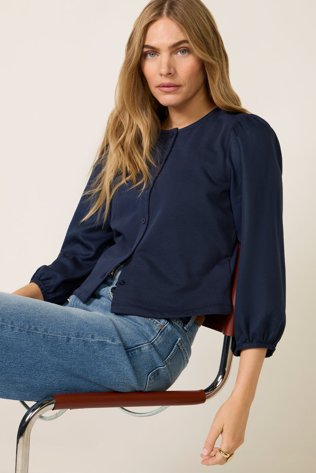 Caelyn Mixed Media Top