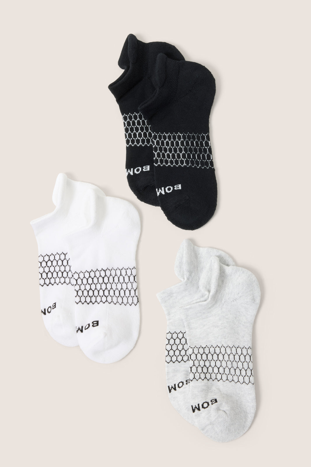 Bombas 4-Pack Ankle Socks - White Unisex Size M - New Without Tags