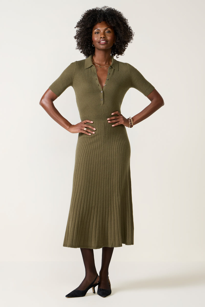 totally wild midi dress olive Mathilda Dress