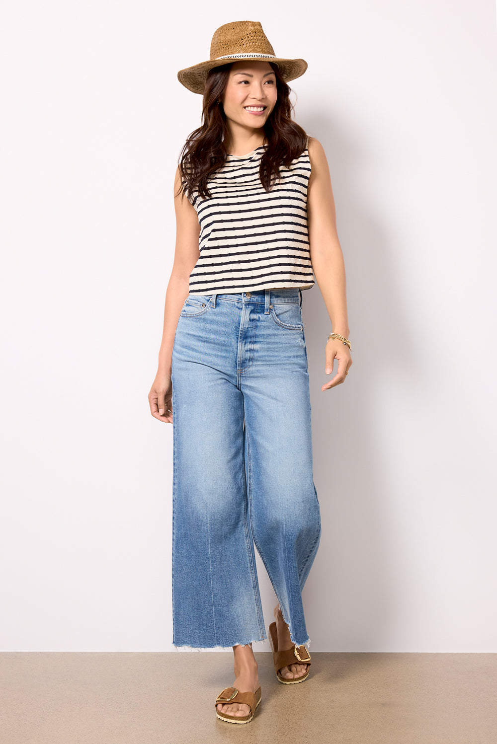 Lana Crop Wide Leg Denim, Wild Heart