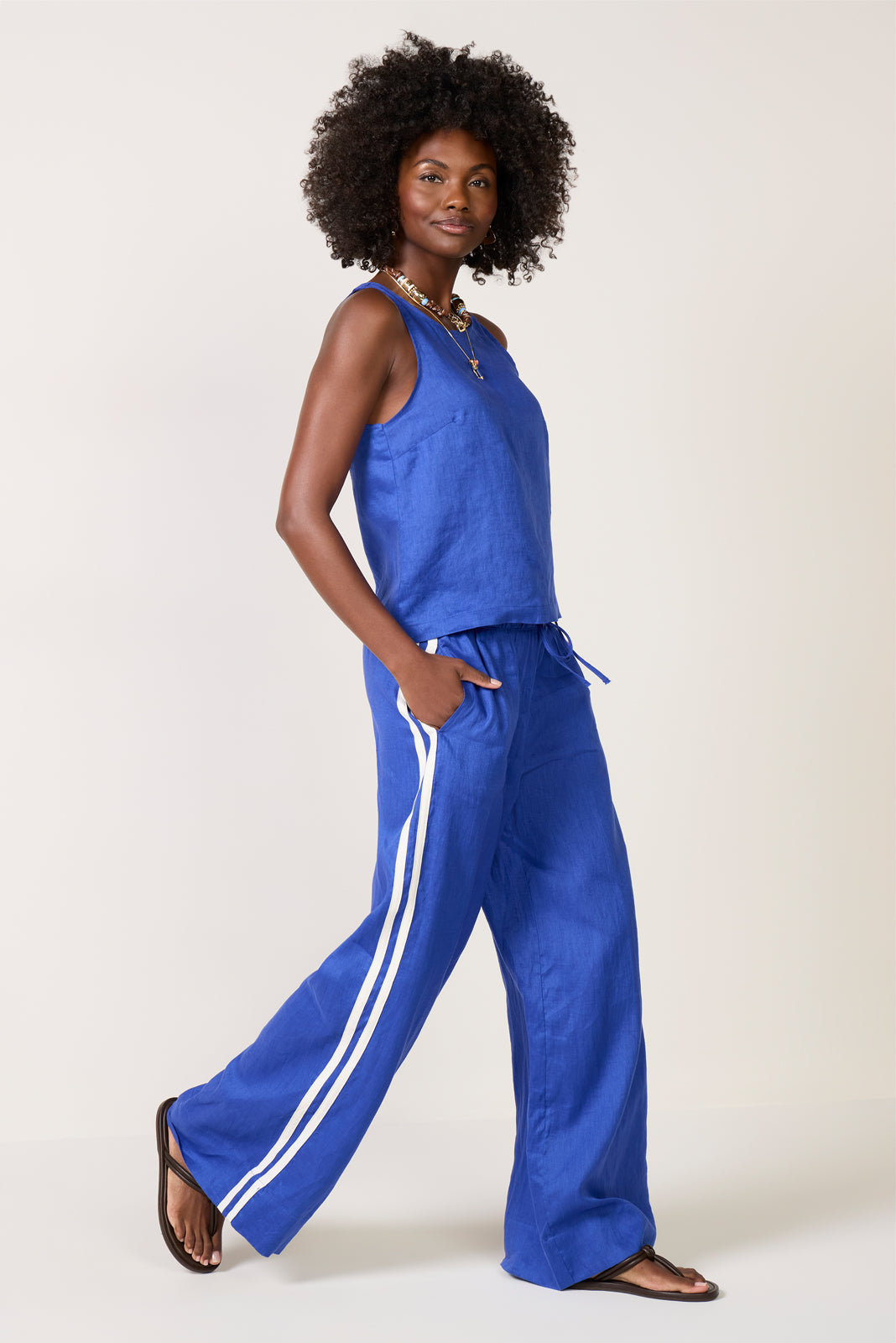 Leah Linen Track Pant