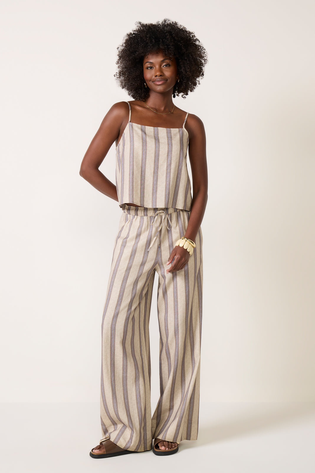 Leah Linen Stripe Pant