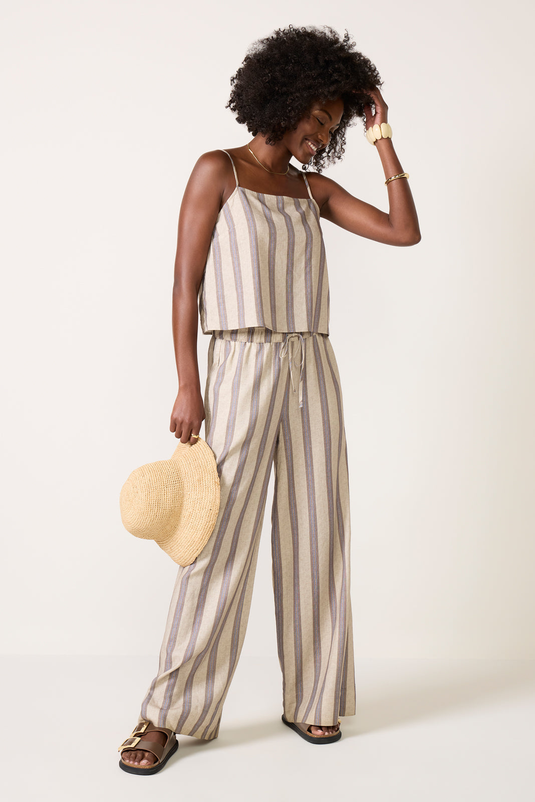 Leah Linen Stripe Pant