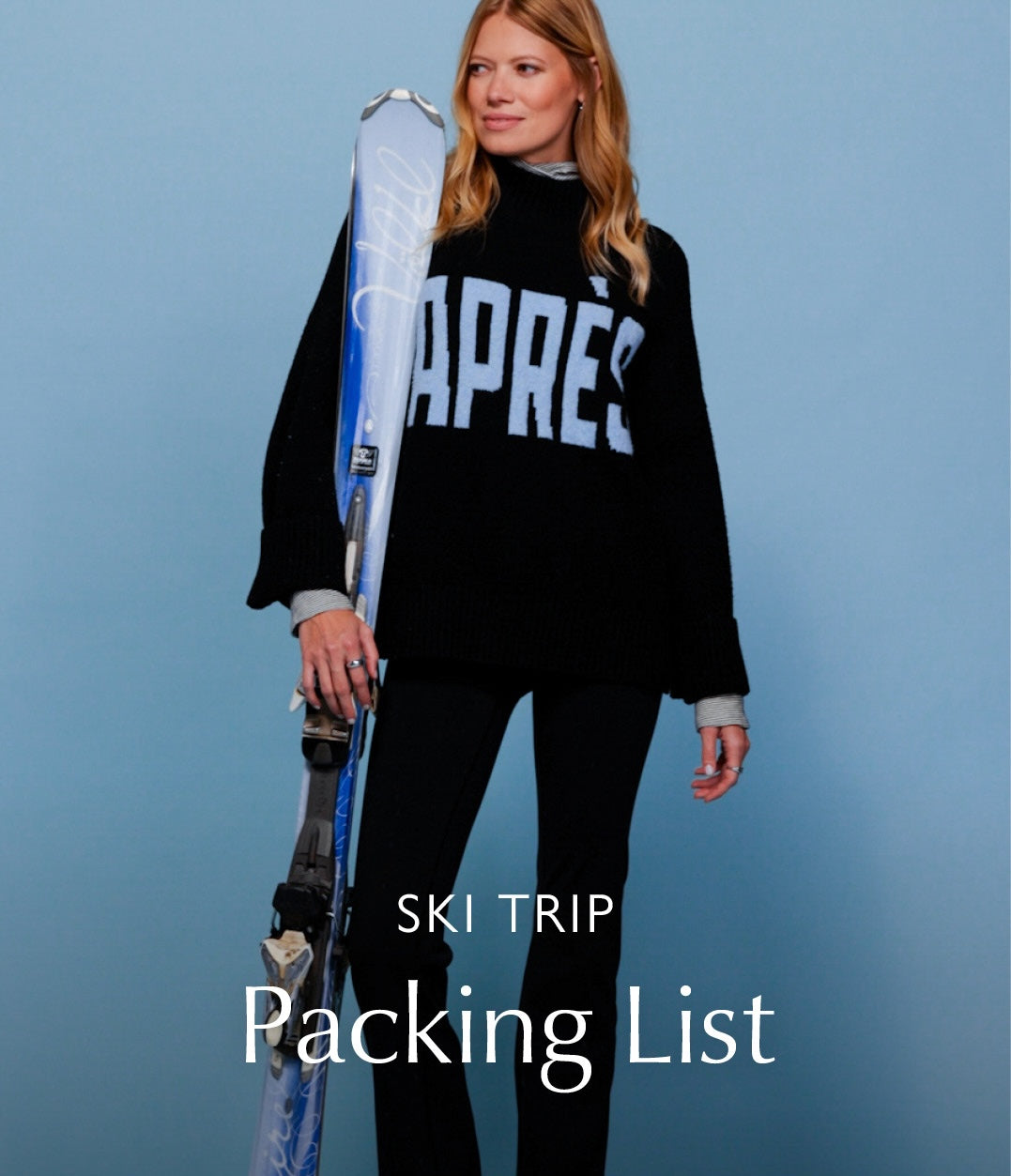 Image of woman wearing Apres ski sweater