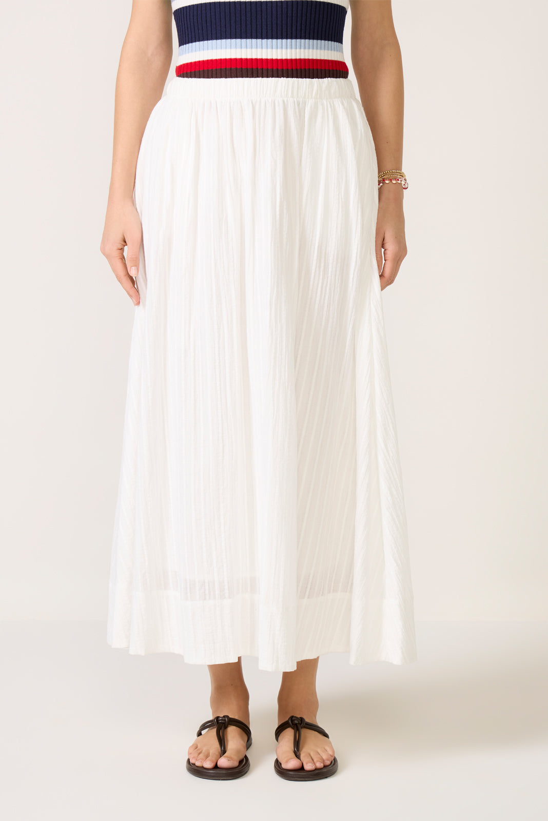 Shadow Stripe Maxi Skirt