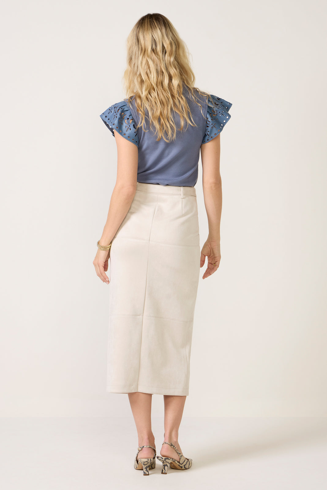 Paula Suede Midi Skirt