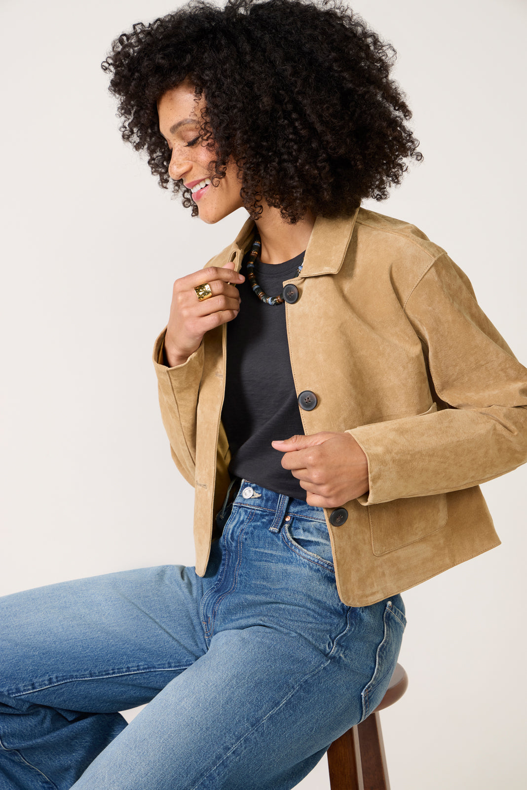 Crop Suede Jacket