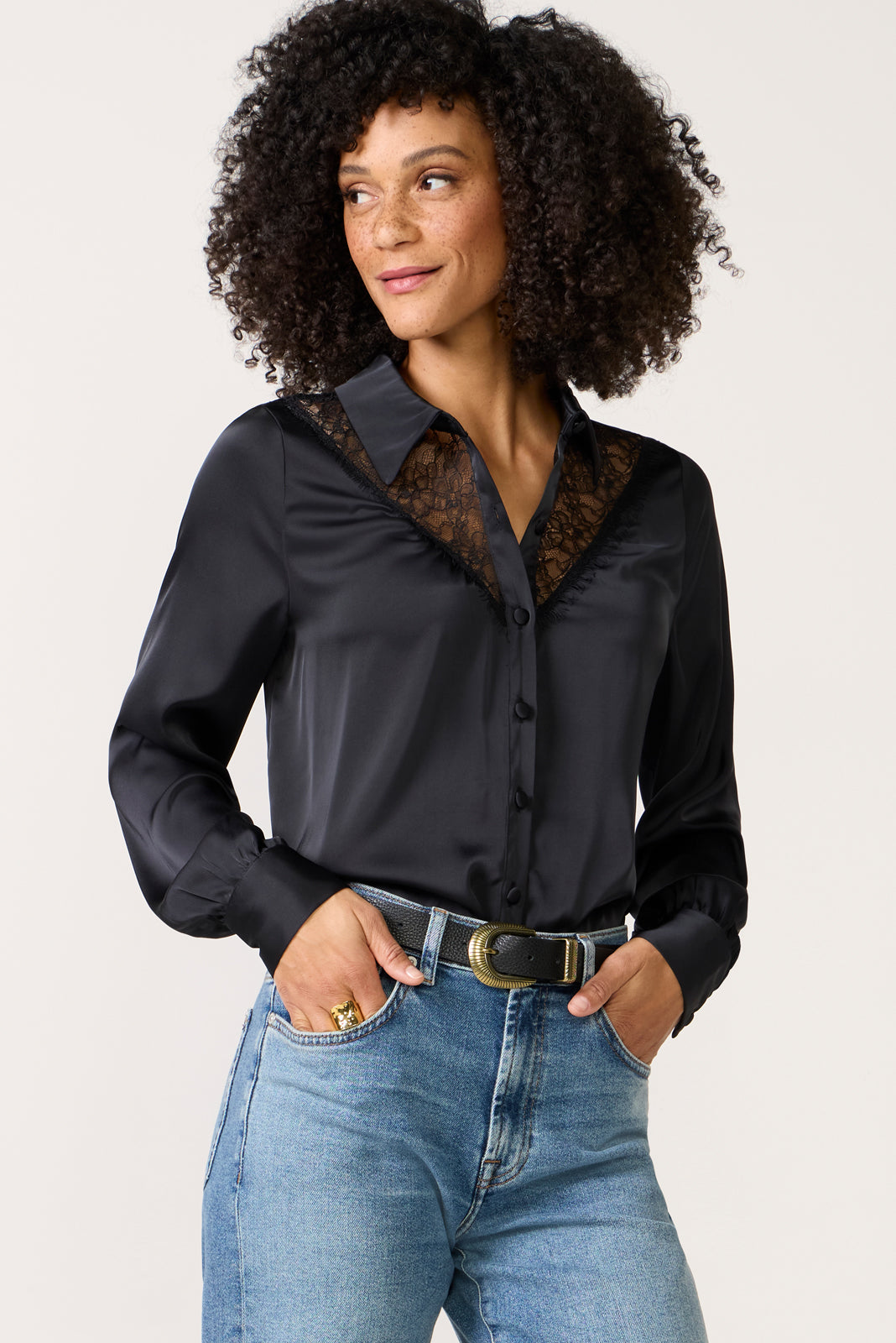 Bella Lace Trim Shirt