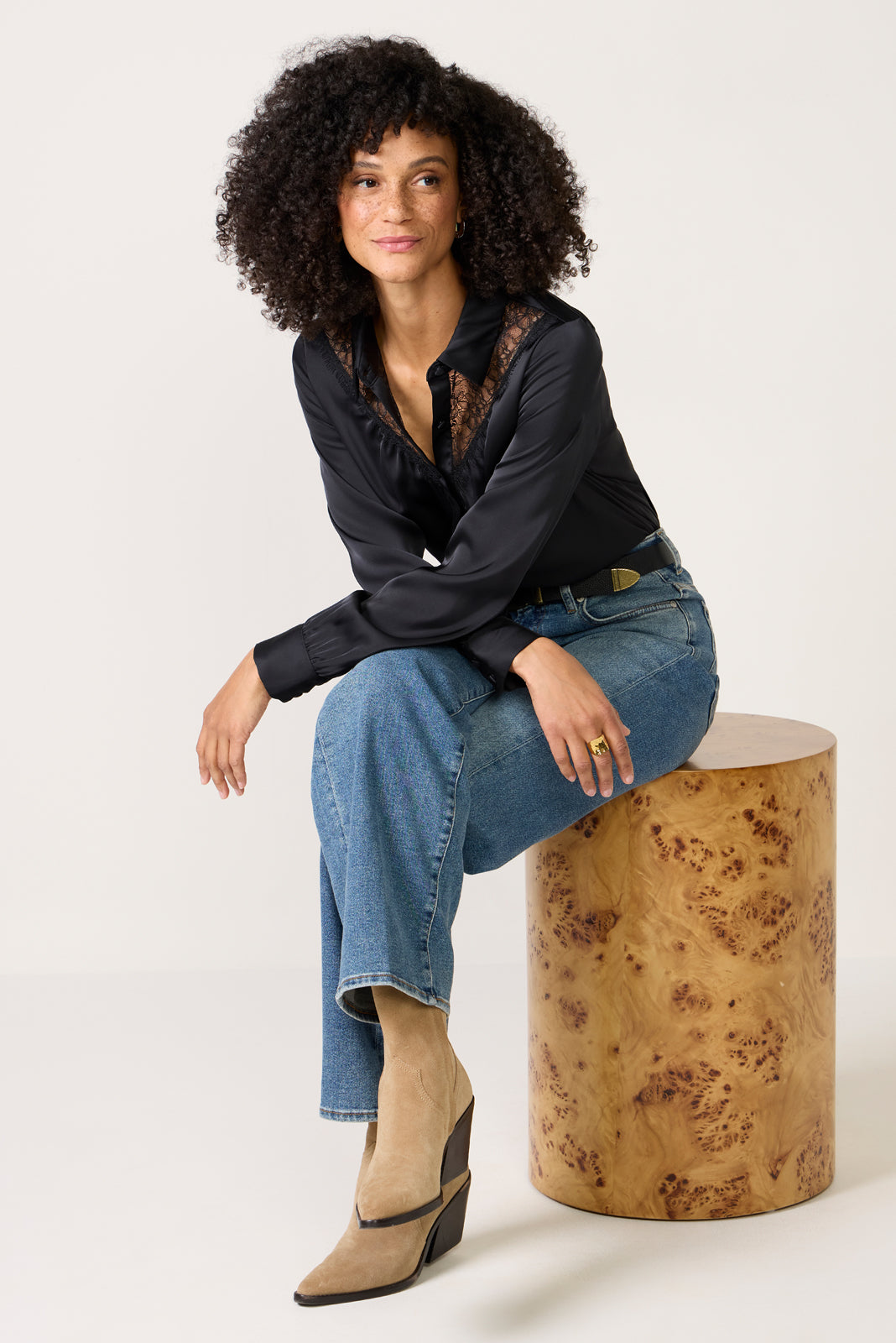 Bella Lace Trim Shirt