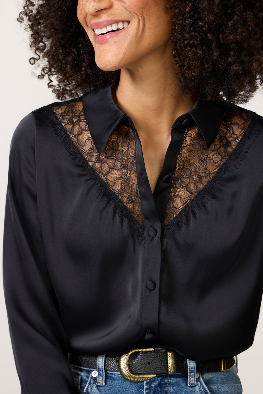Bella Lace Trim Shirt