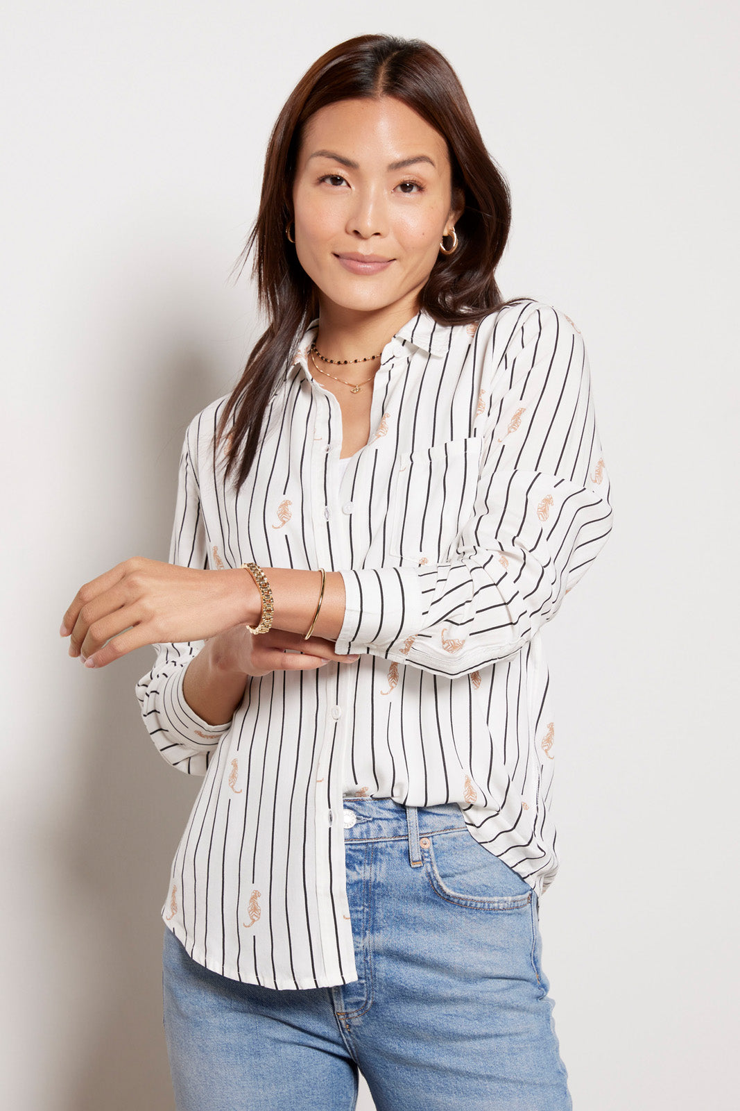 Kathryn Striped Tiger Shirt