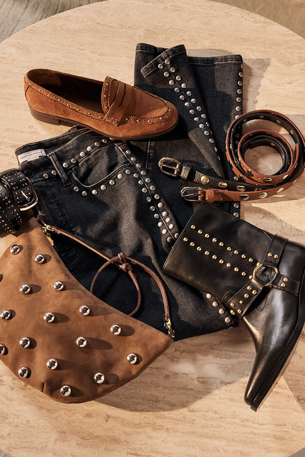 Studded Good Legs Straight Jean