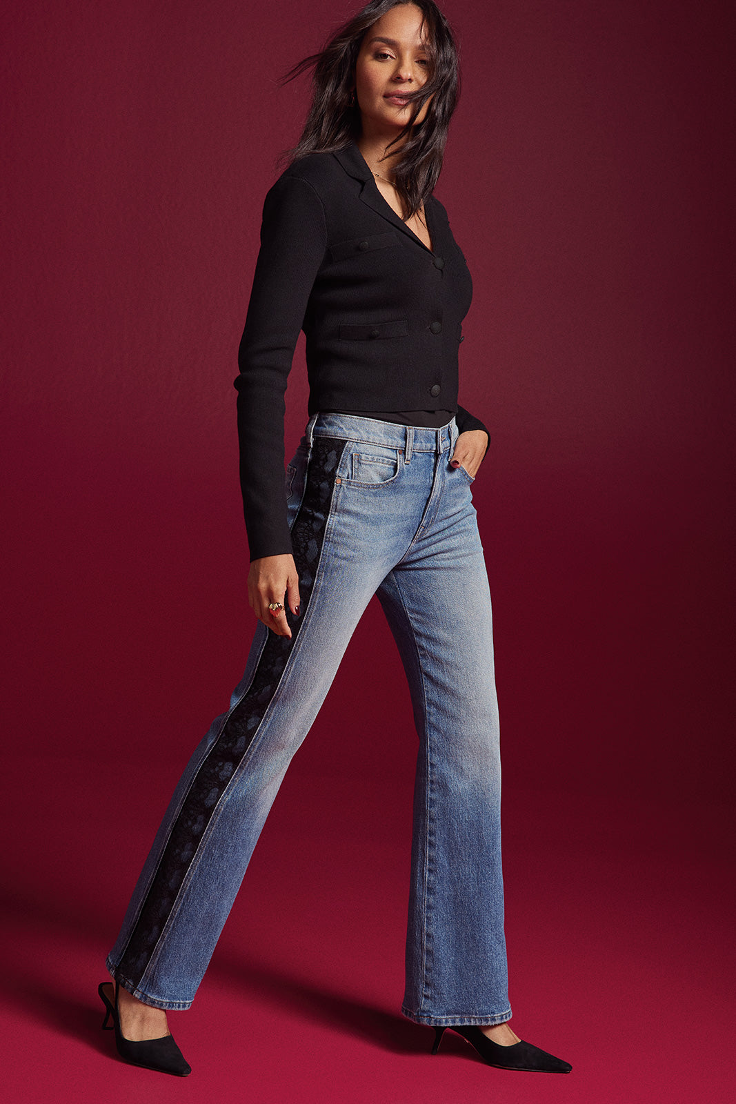 Ever Straight w Lace Inset Jean