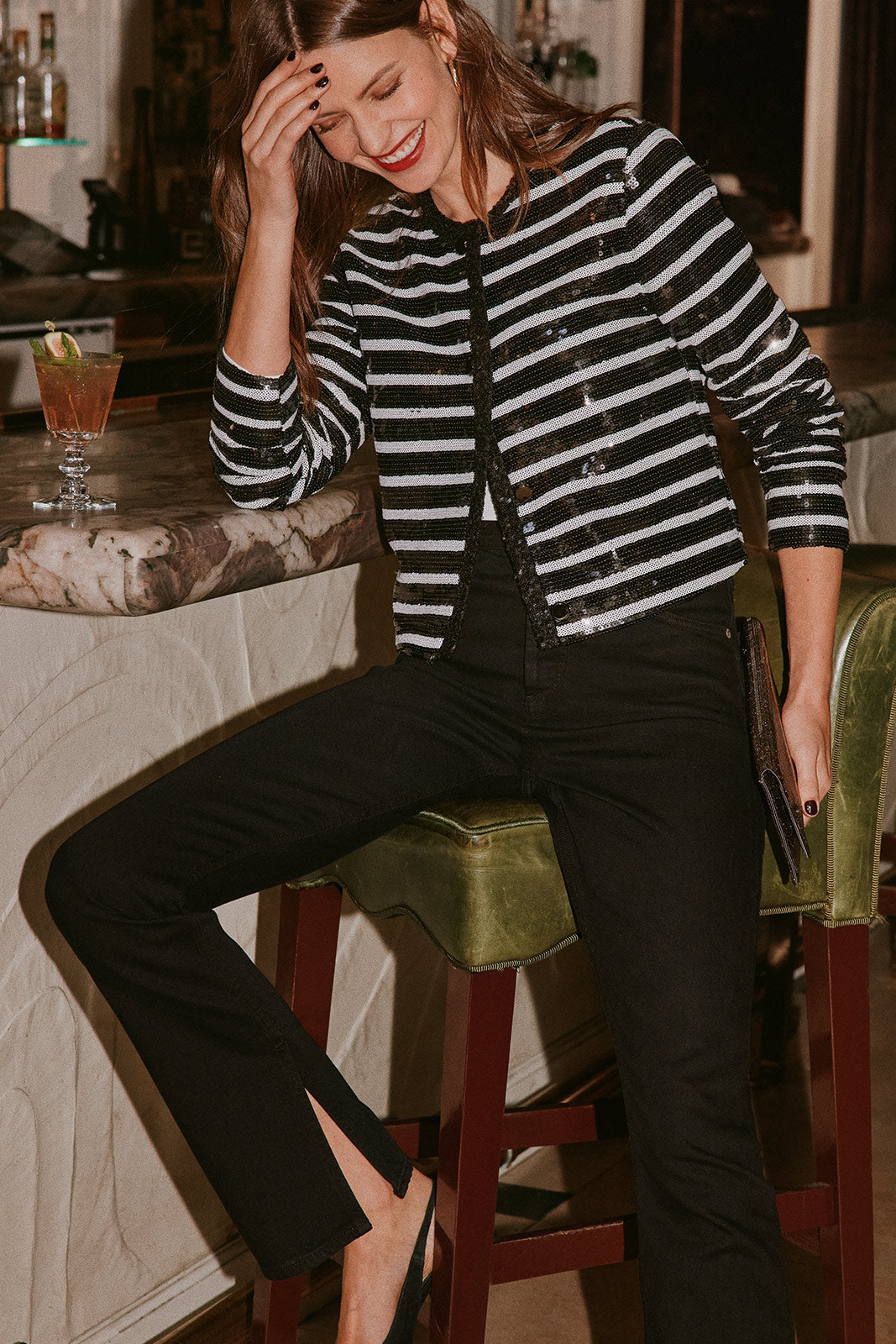 Alexandra Sequin Stripe Jacket