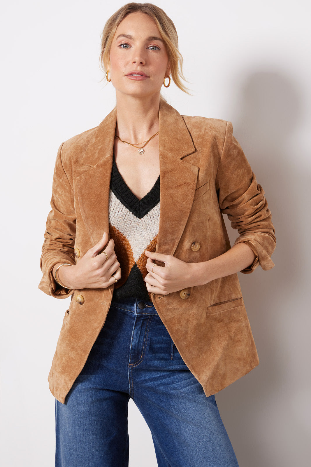 Pecan Suede Blazer