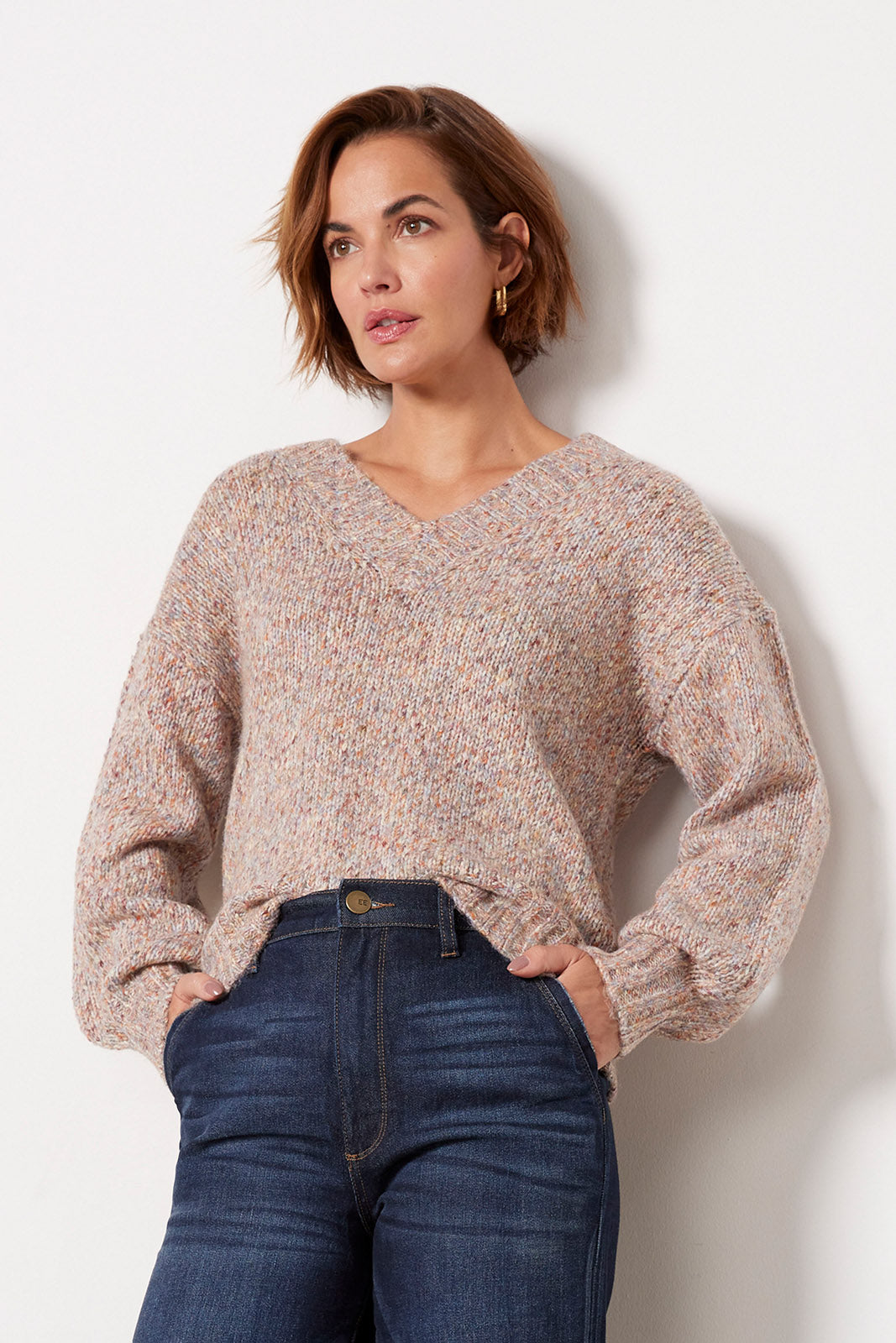 Jill Marl Vneck Pullover