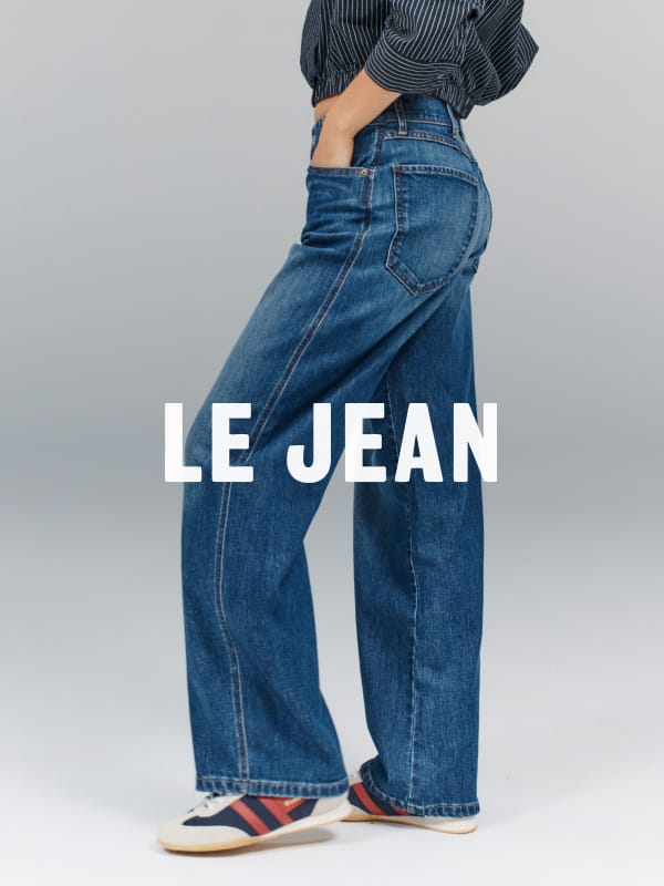 Woman wearing Le Jean brand jeans