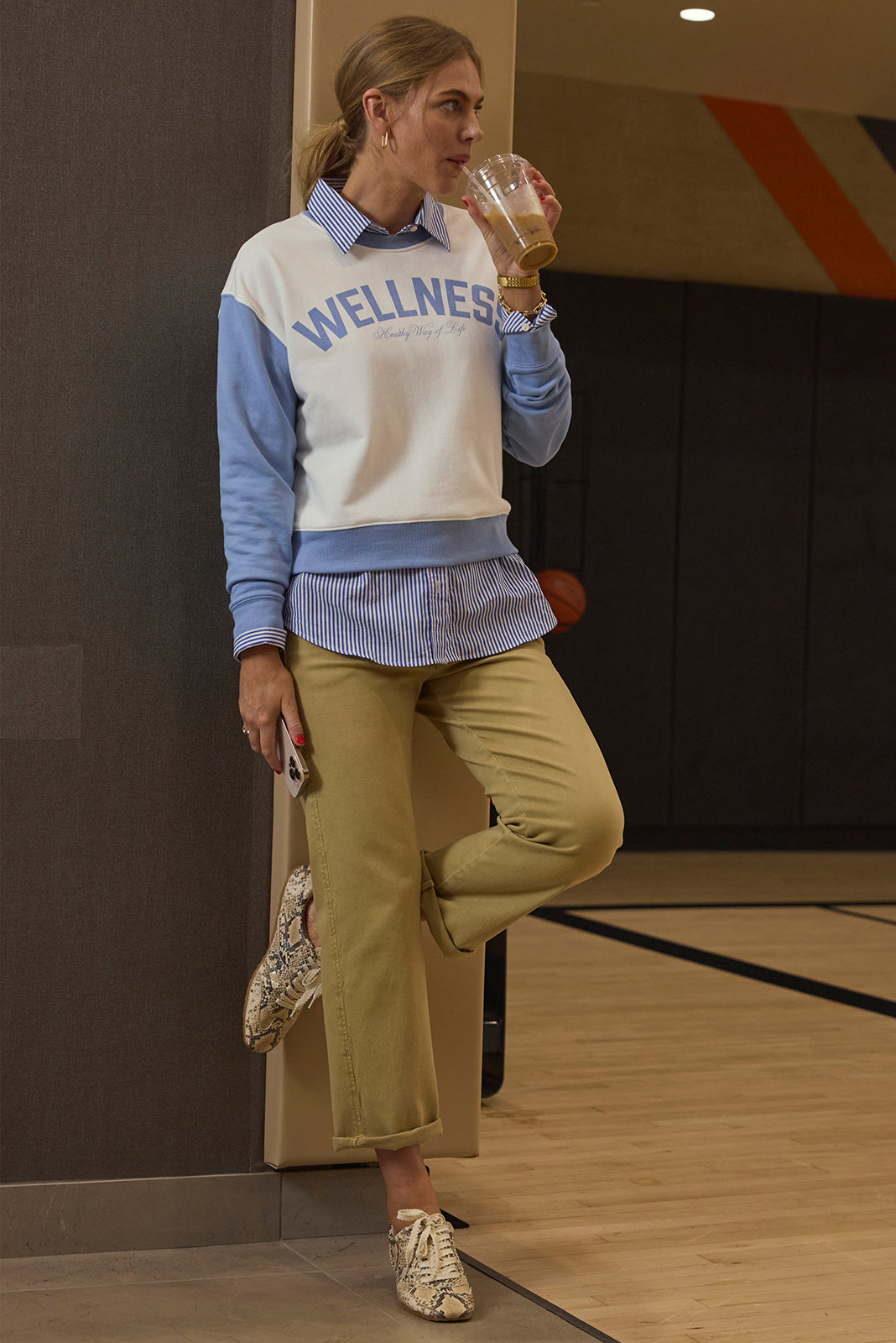 Crew Neck Graphic Sweatshirt