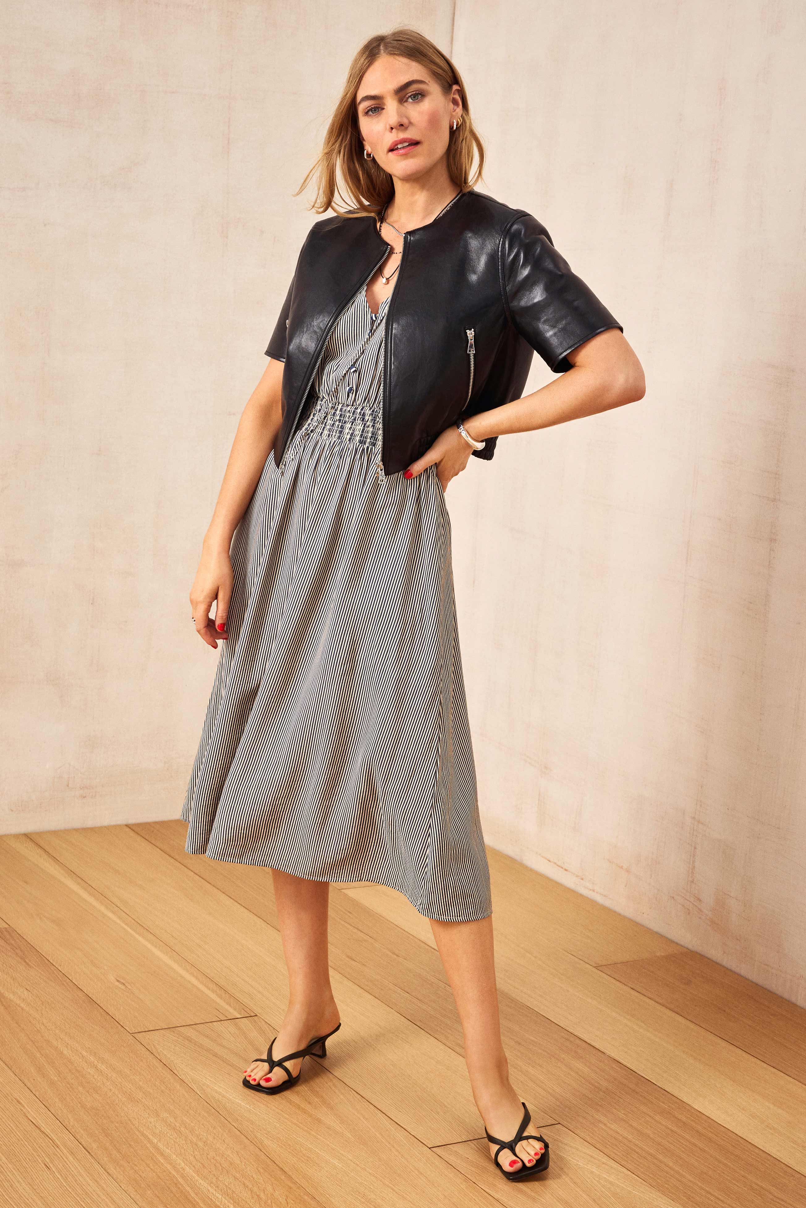 Mina Stripe Midi Dress