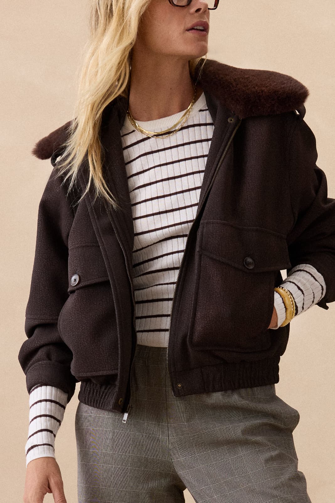 The Faux Leather Bomber