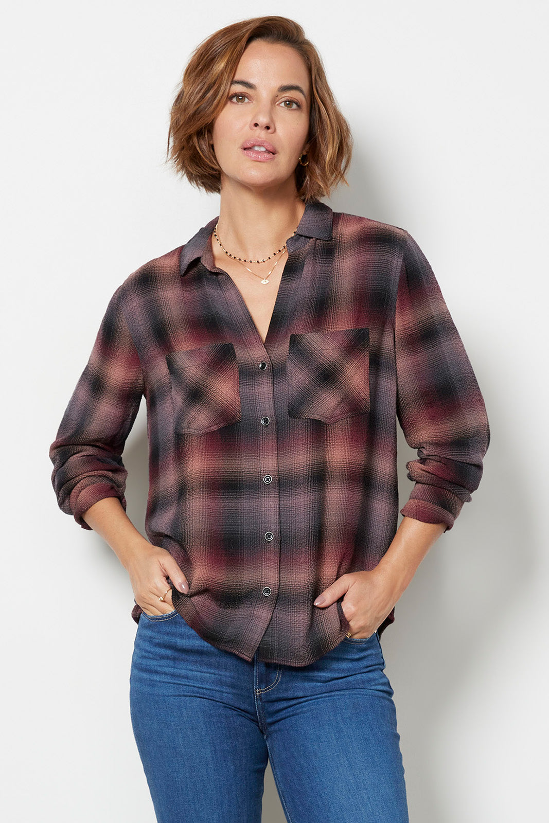 Two Pocket Plaid Shirt