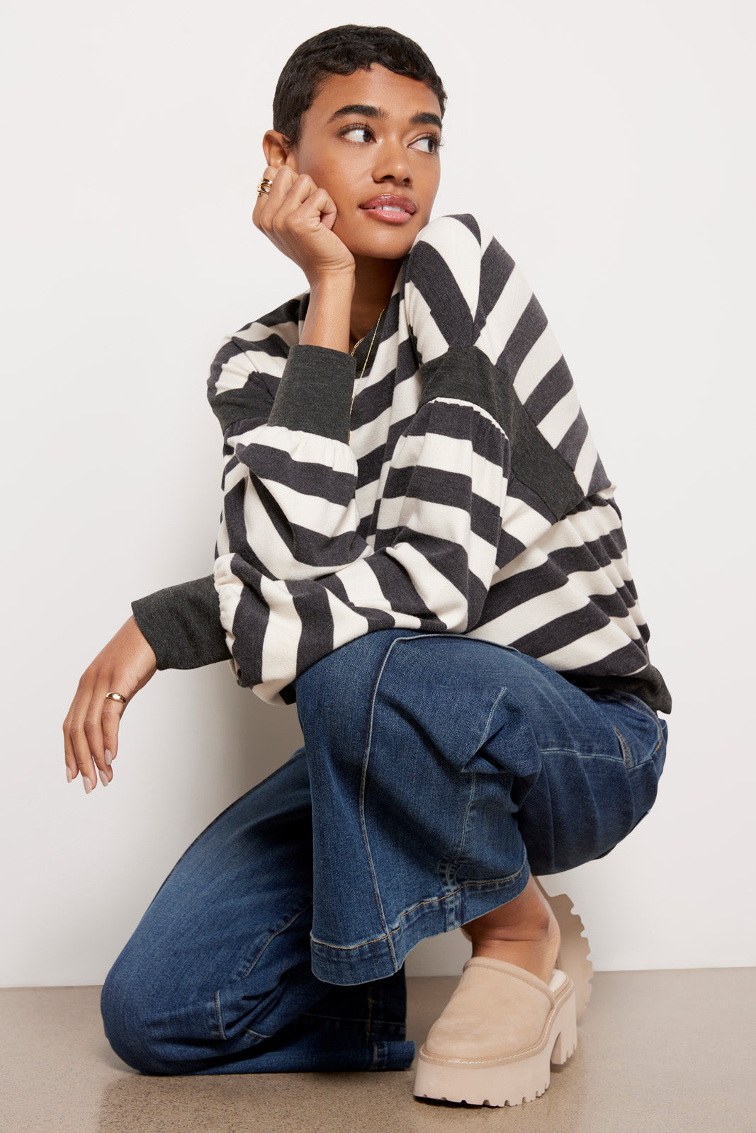 Jana Brushed Stripe Pullover