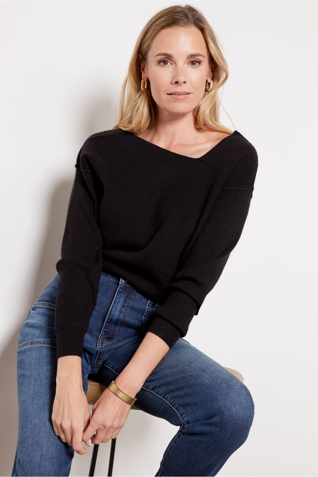 Favorite Off Shoulder Ribbed Pullover