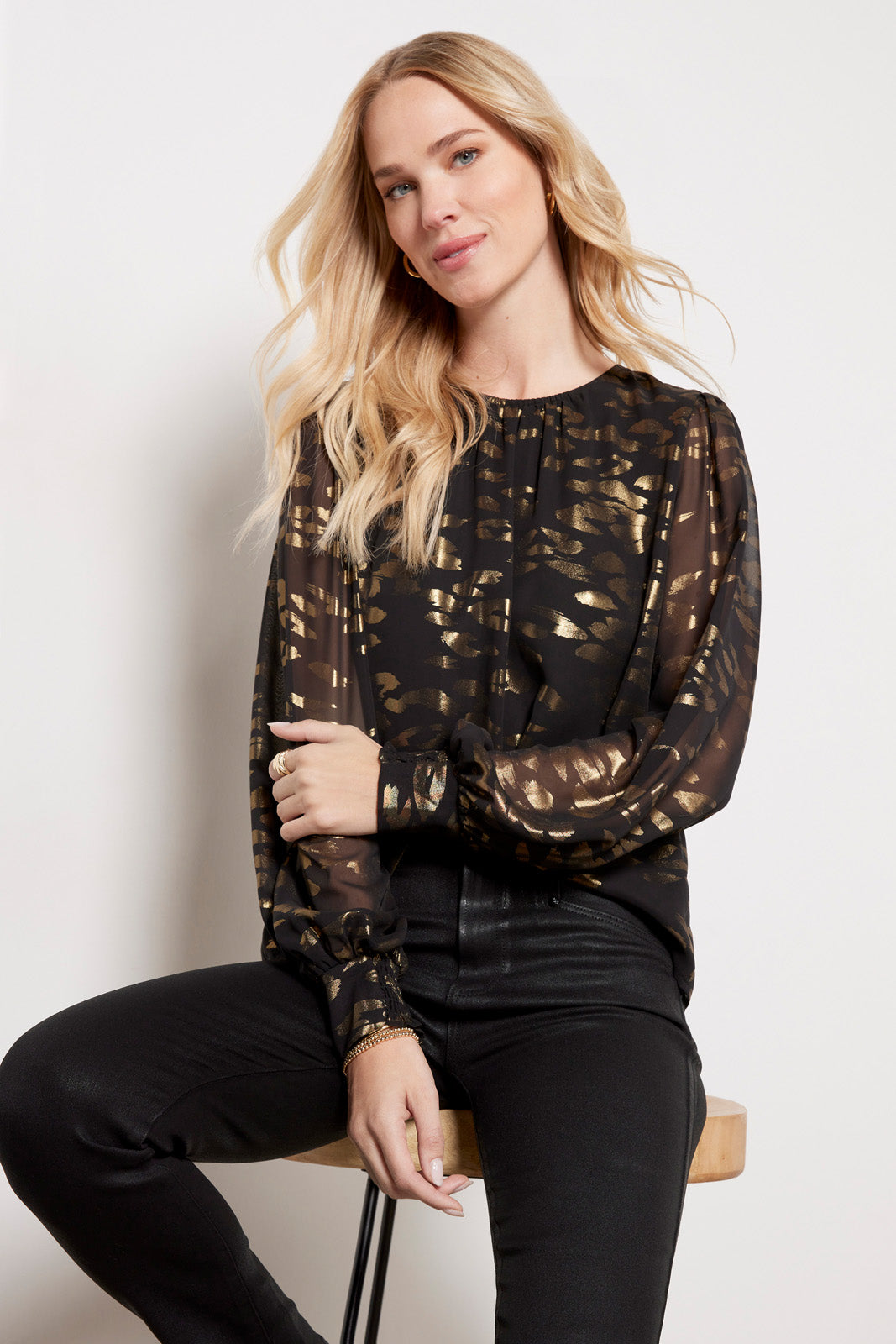 Adele Leopard Shine Top